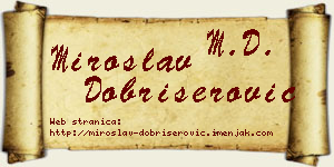 Miroslav Dobrišerović vizit kartica